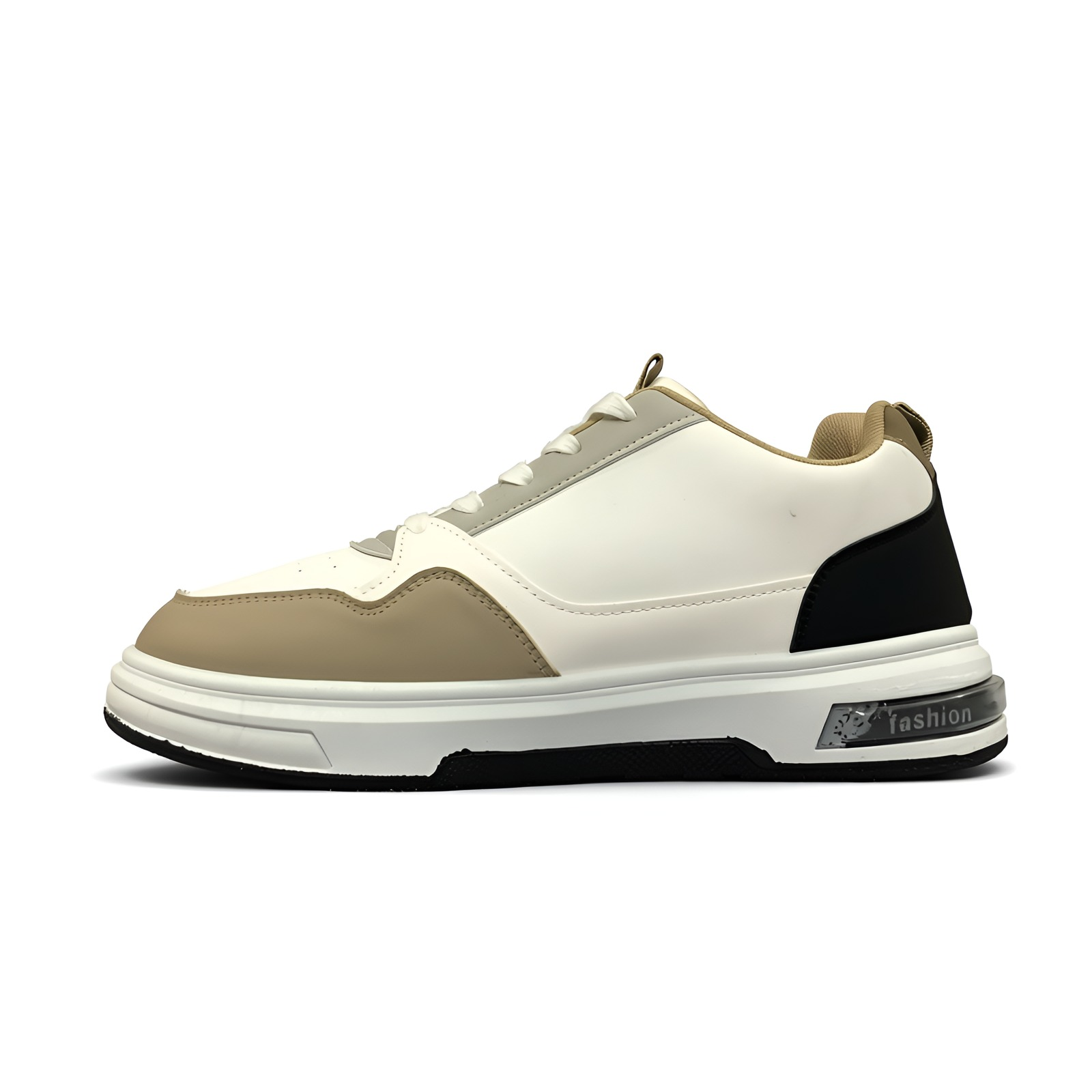 Walk 1987 Men’s Casual Sneakers – Cream & Brown