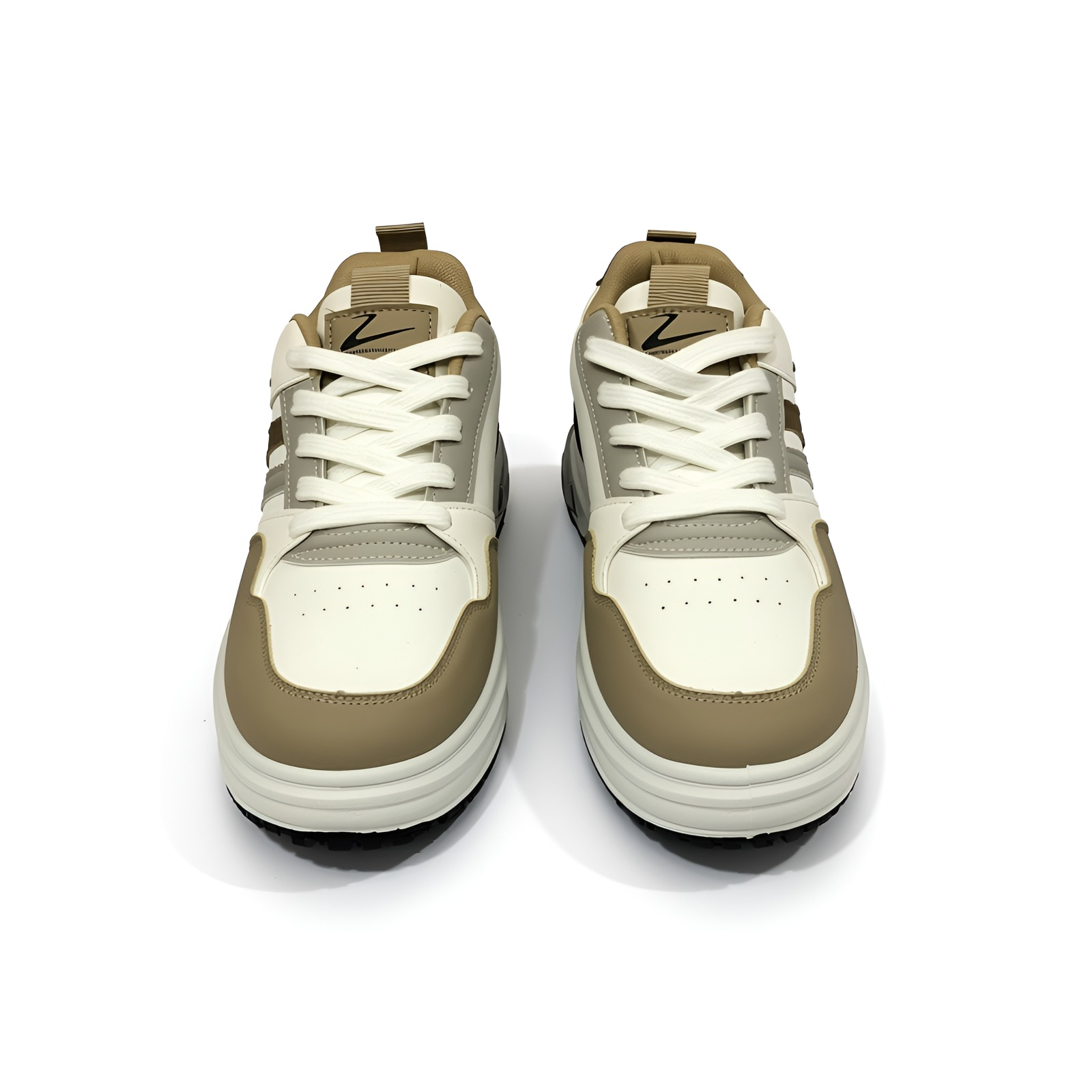Walk 1987 Men’s Casual Sneakers – Cream & Brown
