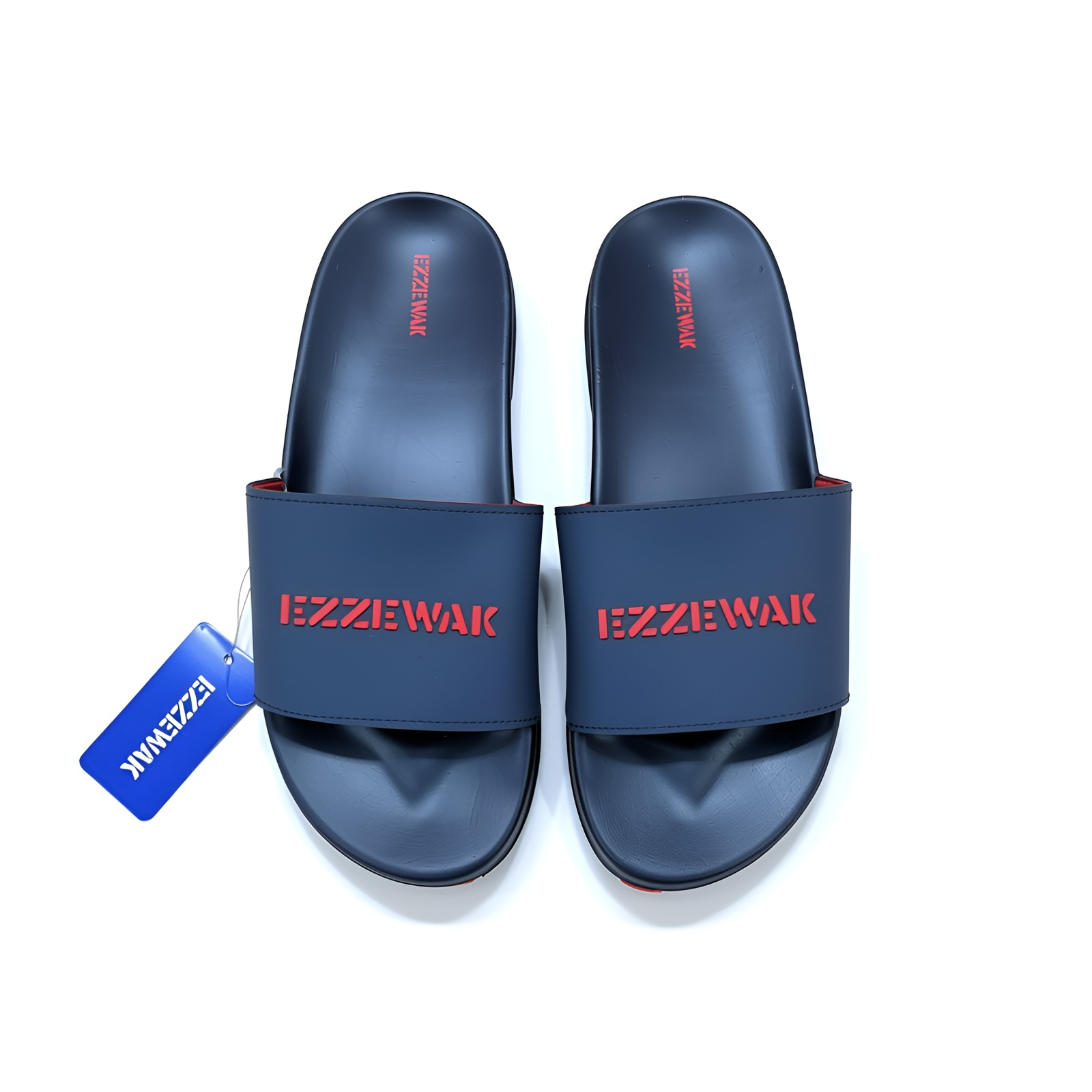 Premium Comfort Walk Slides – Navy/Red