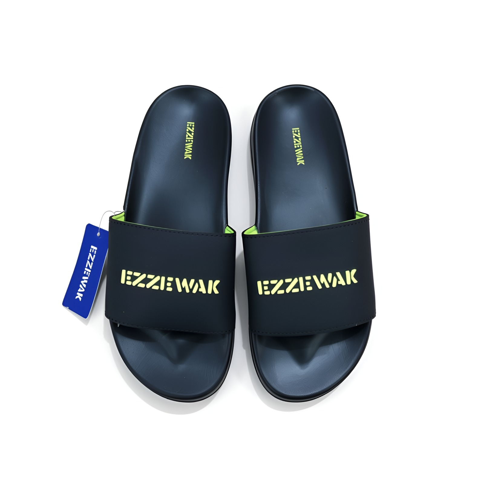 Premium Comfort Walk Slides – Black/Green